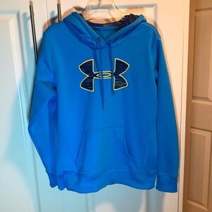 Under Armour pullover sweatshirt hoodie scuba blue M